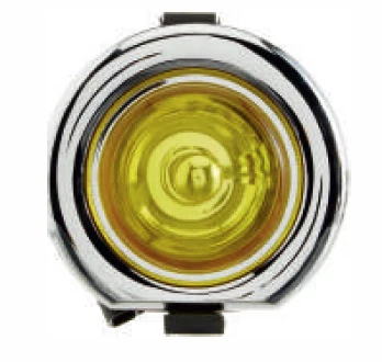 Front Fog Light-Chrome Rim & Yellow Glass-with Coupler BLRO REFRESH [TYPE-3]